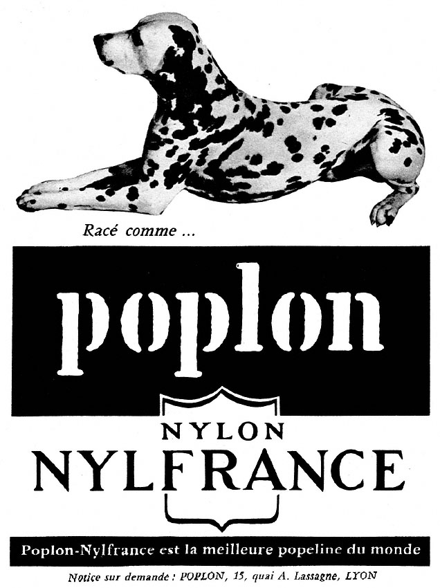 Publicité Poplon 1958
