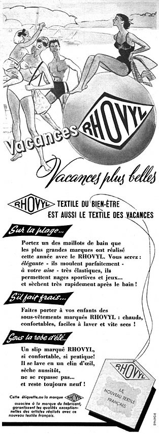 Publicité Rhovyl 1952