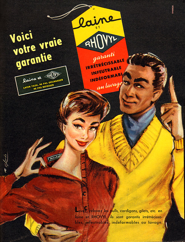 Publicité Rhovyl 1956