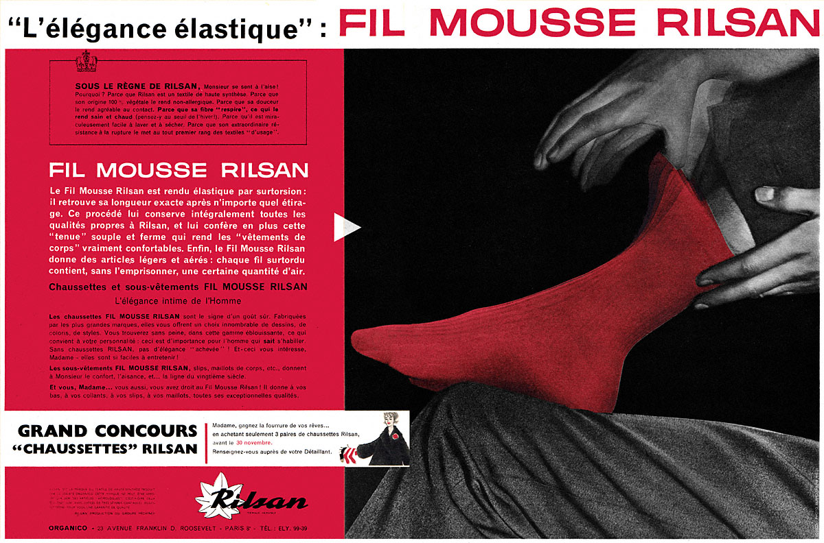 Publicité Rilsan 1959