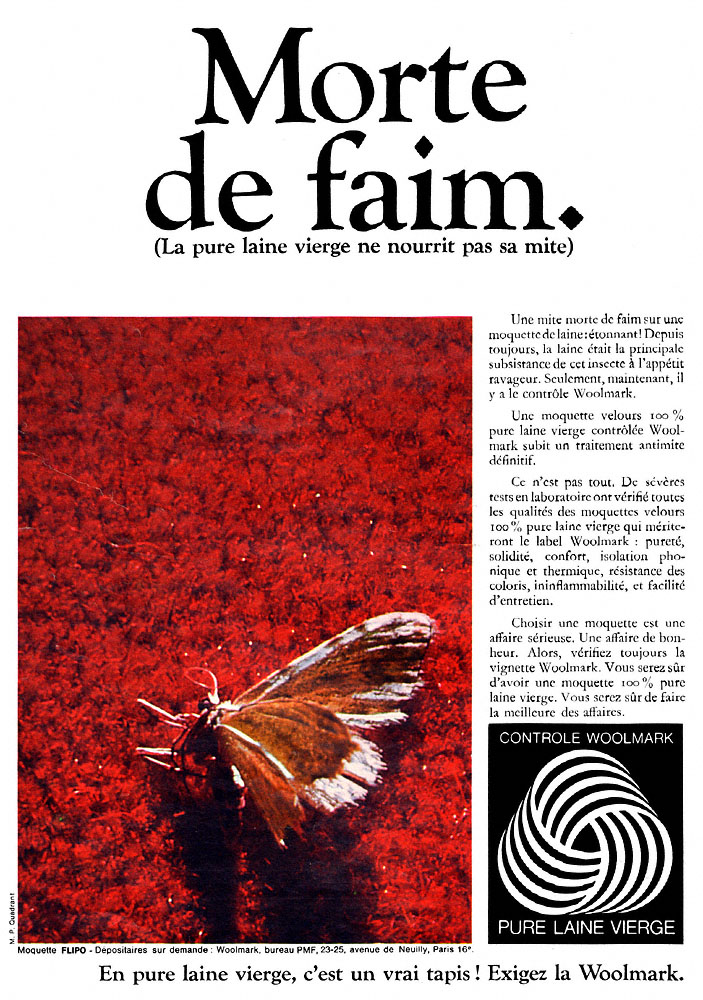 Publicit� Woolmark 1969