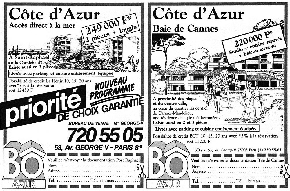 Publicité Bo 1983