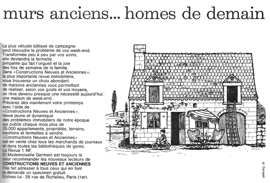 Publicité Constructions neuves & anciennes 1961