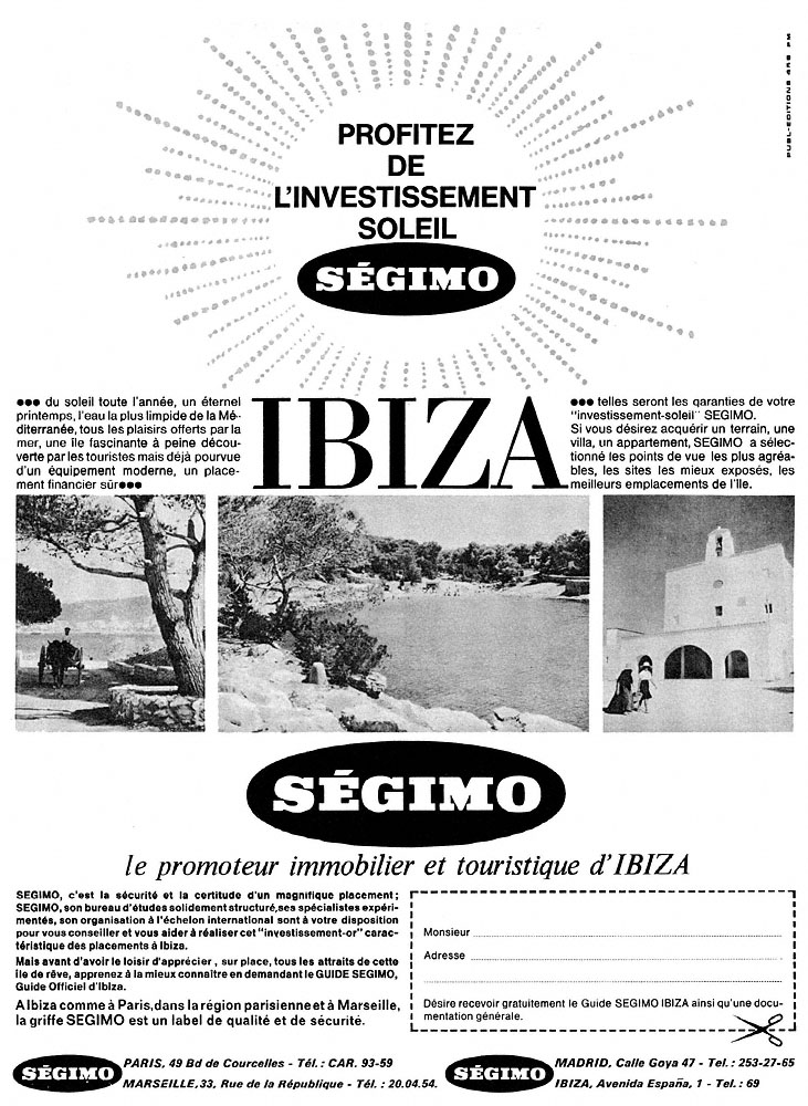 Publicit� Espagne 1965