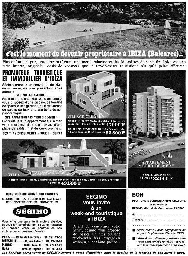 Publicité Espagne 1966
