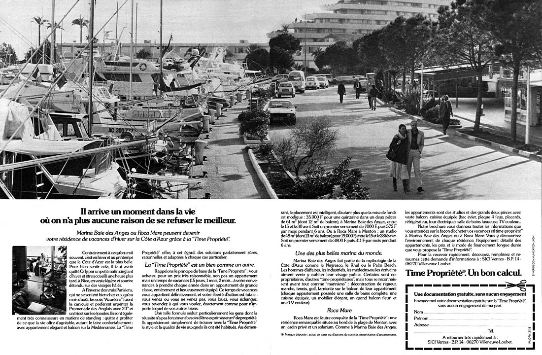 Publicit� Immo Mer 1978