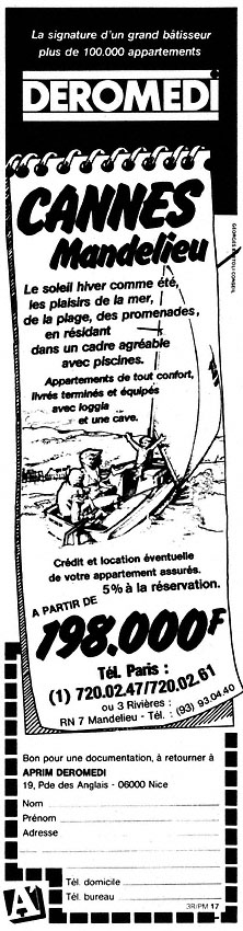 Publicit� Immo Mer 1984