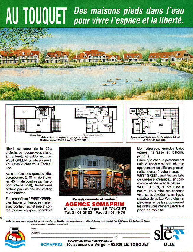 Publicit� Immo Mer 1990