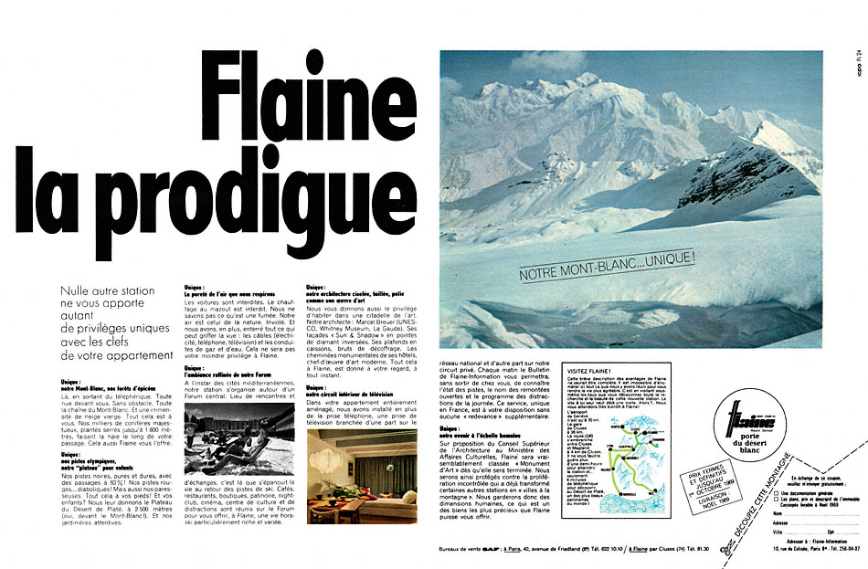Publicit� Immo Montagne 1969