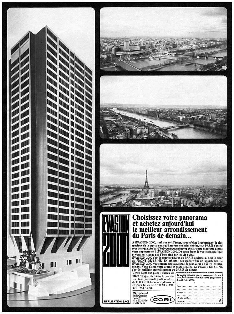 Publicit� Immo Paris 1969