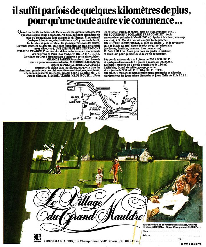 Publicit� Immo Paris 1973