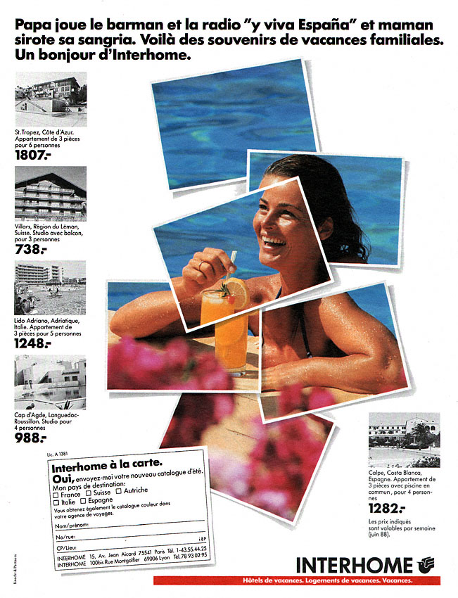 Publicité Interhome 1988