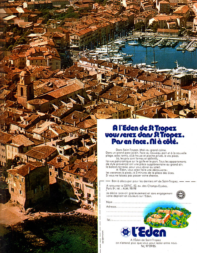 Publicité Mer 1972