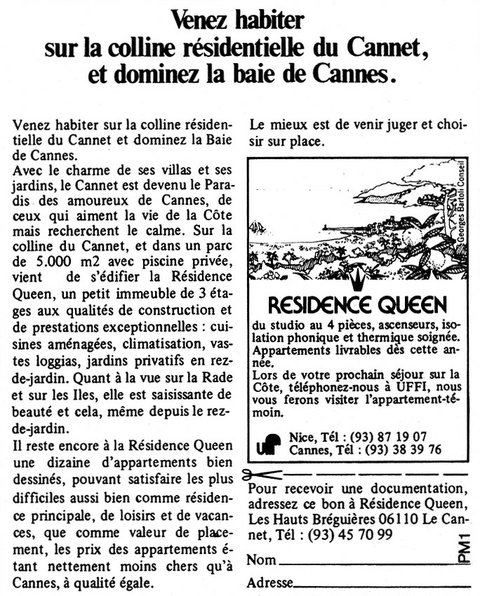 Publicité Mer 1977