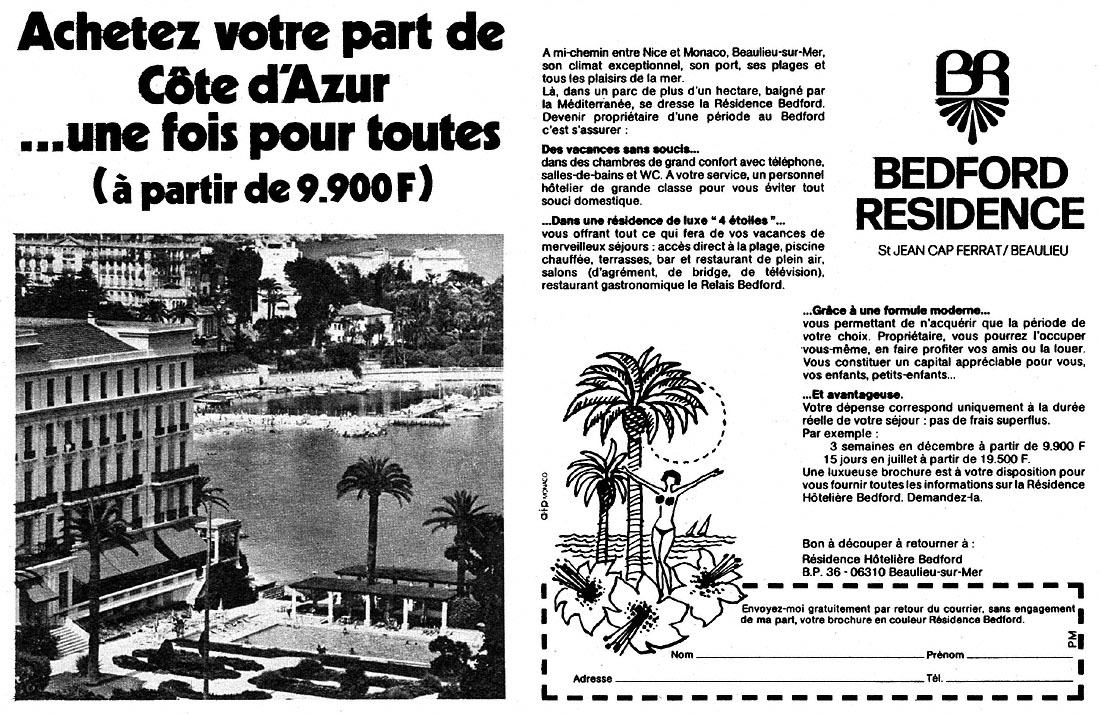 Publicité Mer 1977