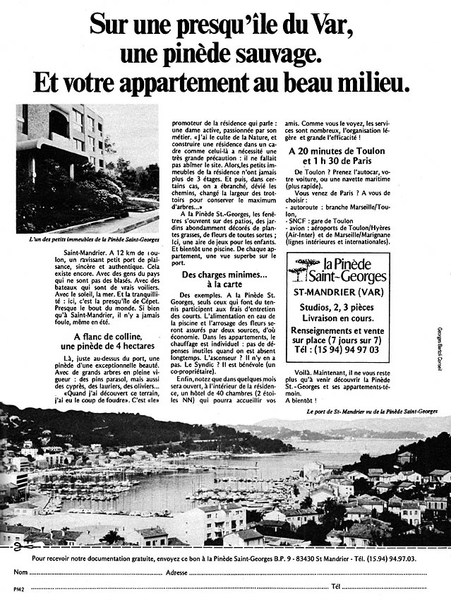 Publicité Mer 1978