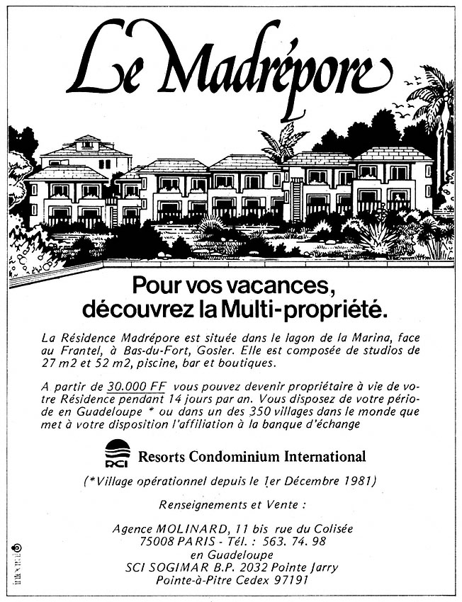 Publicité Mer 1982