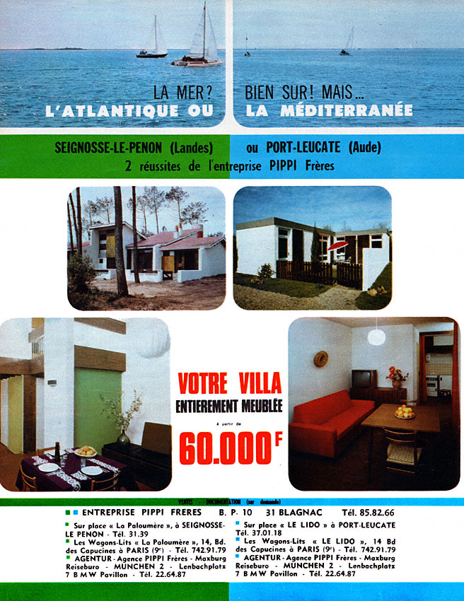 Publicité Mer 1968