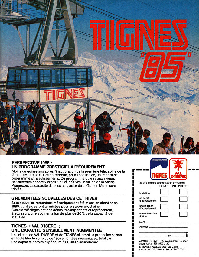 Publicité Montagne 1980