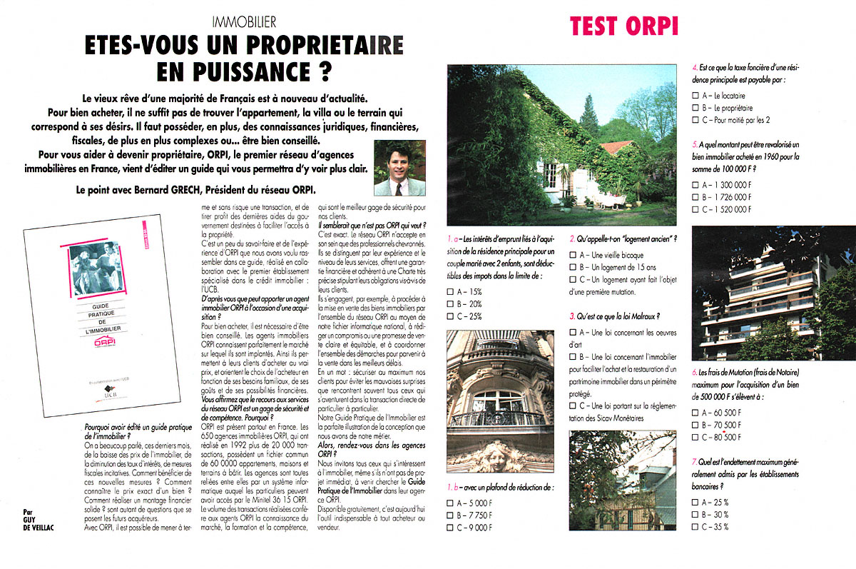 Publicité Orpi 1993