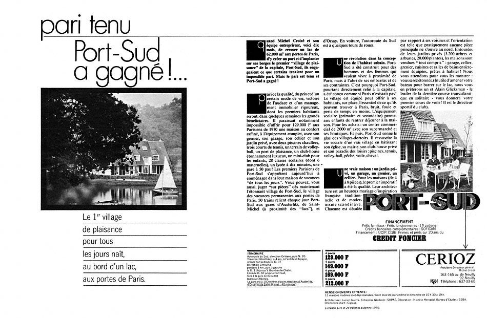 Publicité Paris 1970