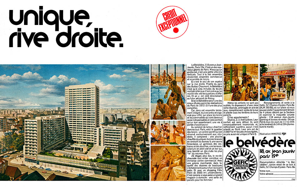 Publicité Paris 1970