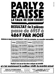 Publicit Paris 1970