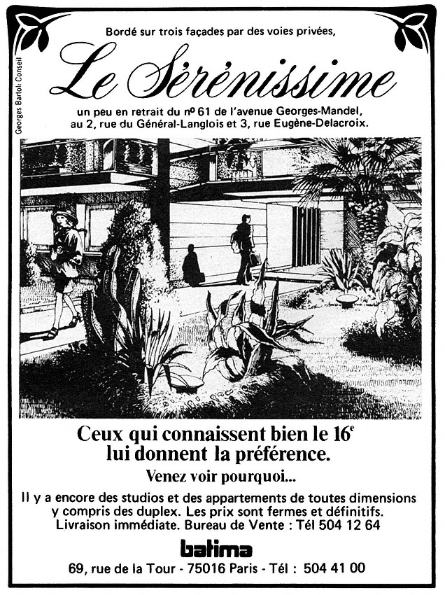 Publicité Paris 1977