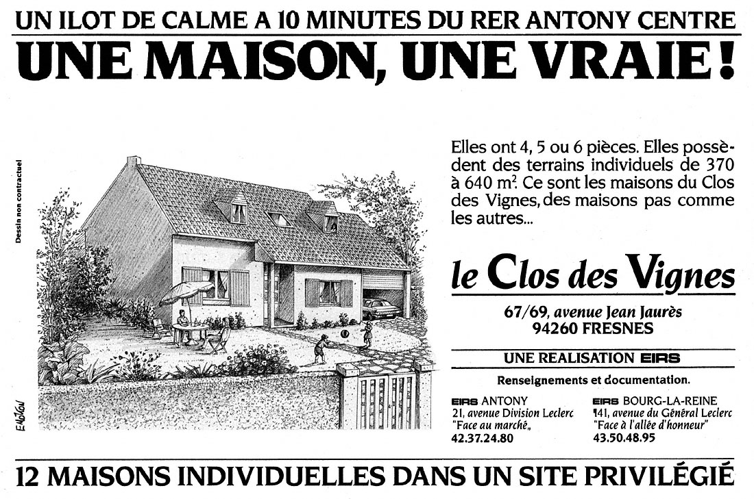 Publicité Paris 1988