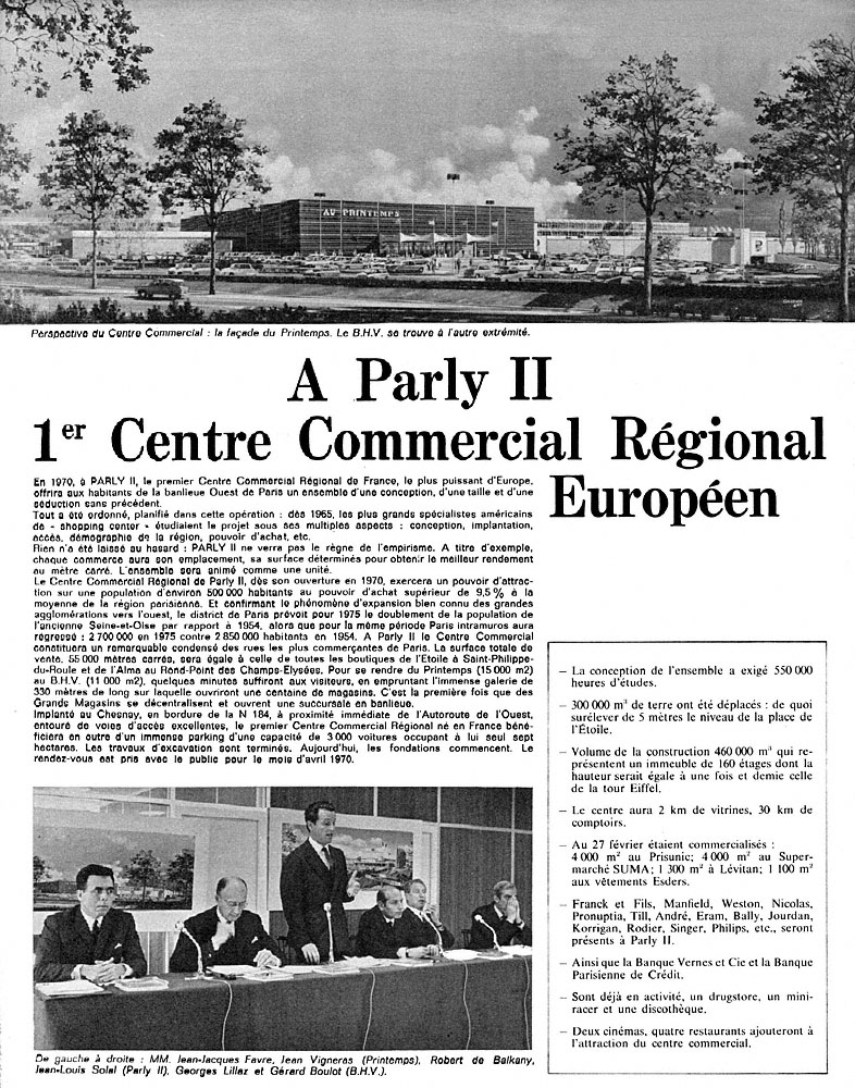 Publicit� Parly2 1968