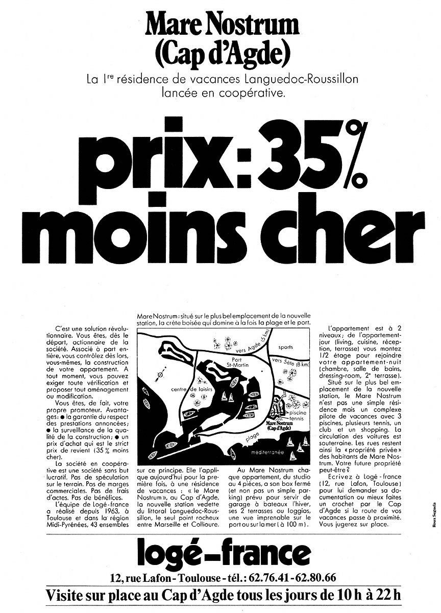 Publicit� Programmes Immobiliers 1970