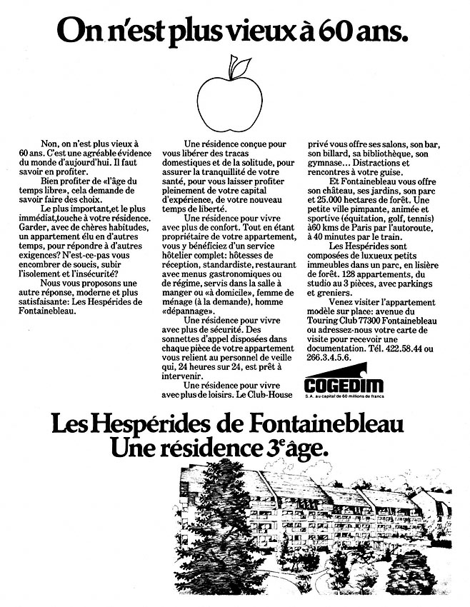 Publicité Programmes Immobiliers 1977