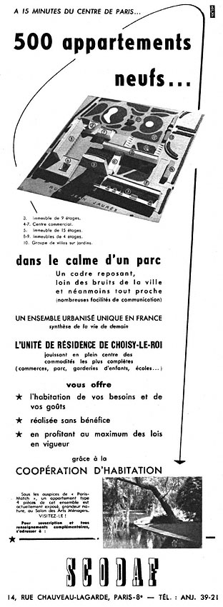 Publicité Programmes Immobiliers 1952