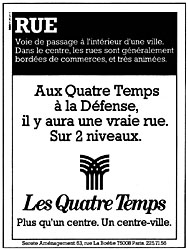 Publicit Les Quatre Temps 1980