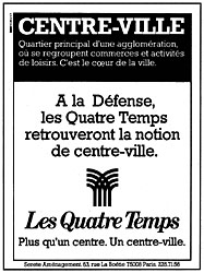 Publicit Les Quatre Temps 1980