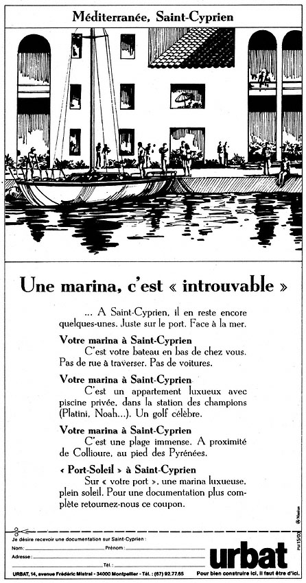 Publicité Urbat 1984