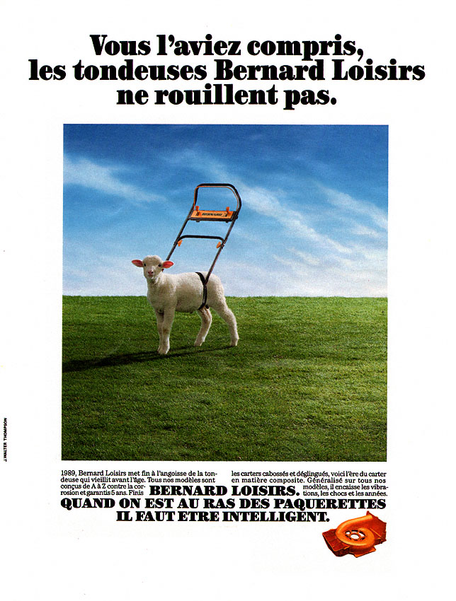 Publicité Bernard 1989