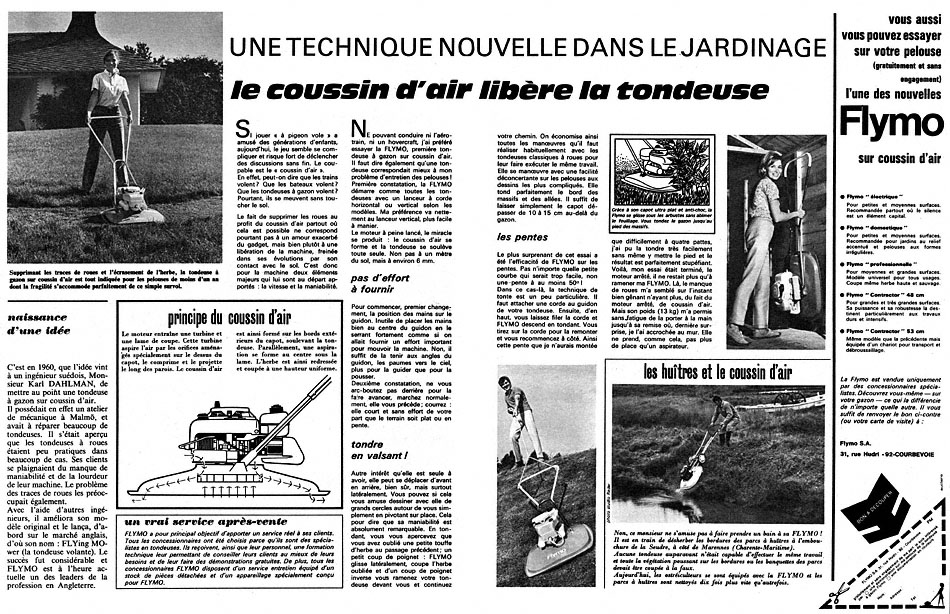Publicité Flymo 1970