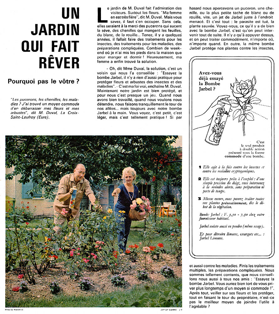 Publicit� Jarbel 1965