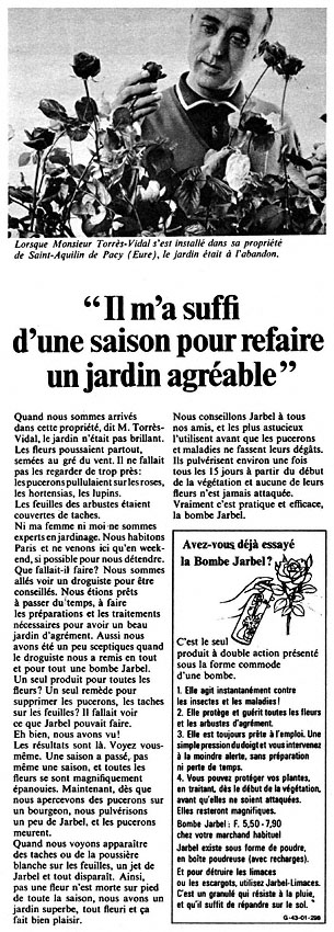 Publicité Jarbel 1967