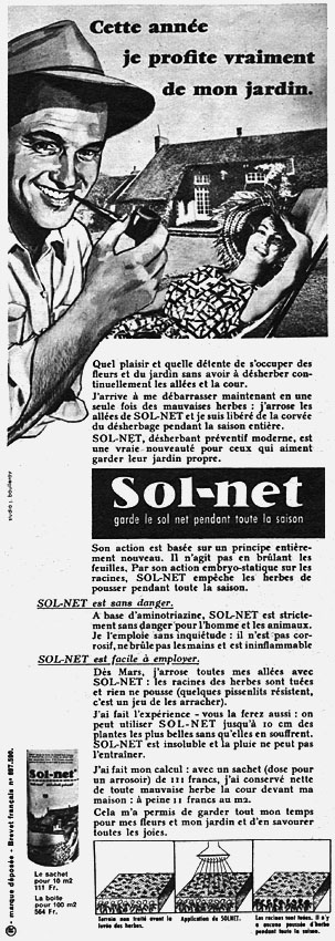 Publicité Sol-Net 1959