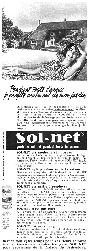 Publicité Sol-Net 1960