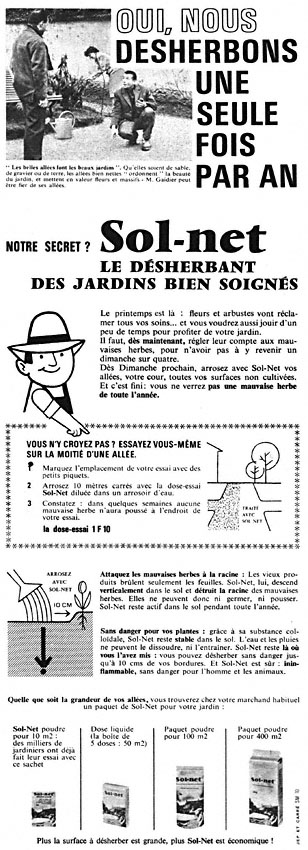 Publicité Sol-Net 1963