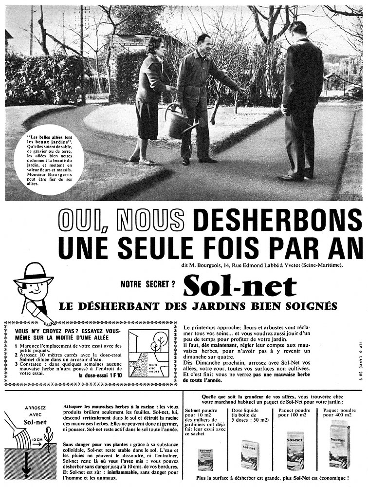 Publicité Sol-Net 1964