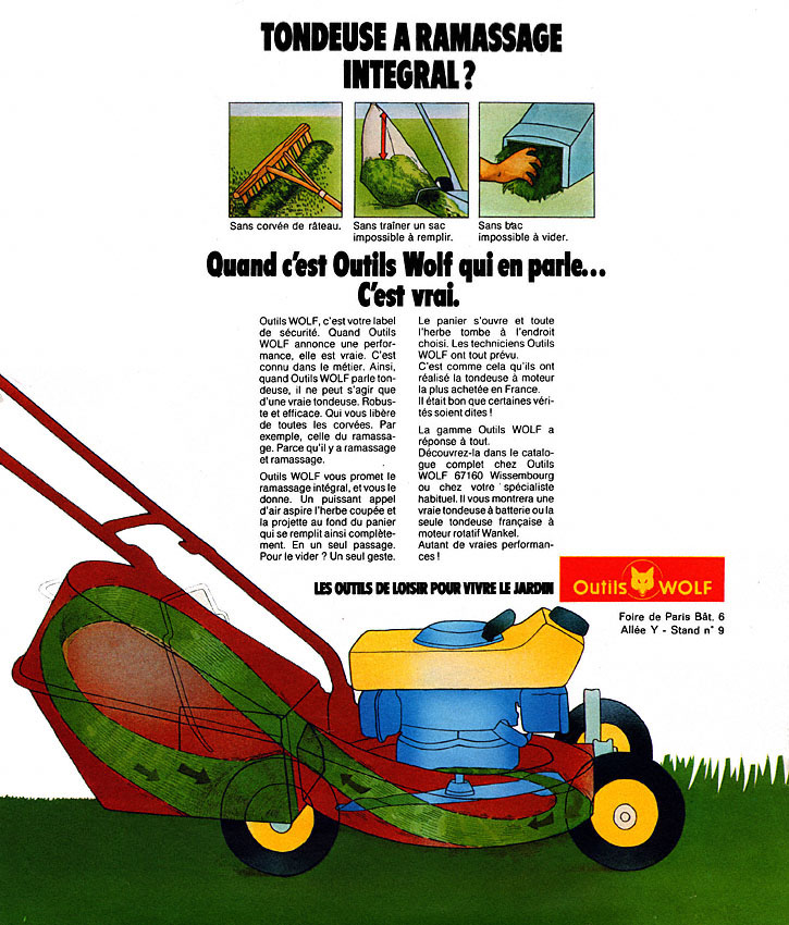 Publicité Wolf 1974