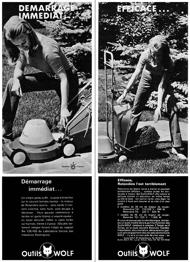 Publicité Wolf 1968