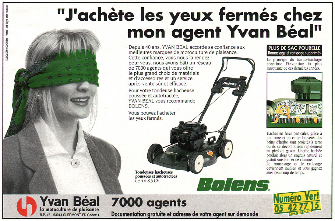 Publicité Yvan Bal 1994