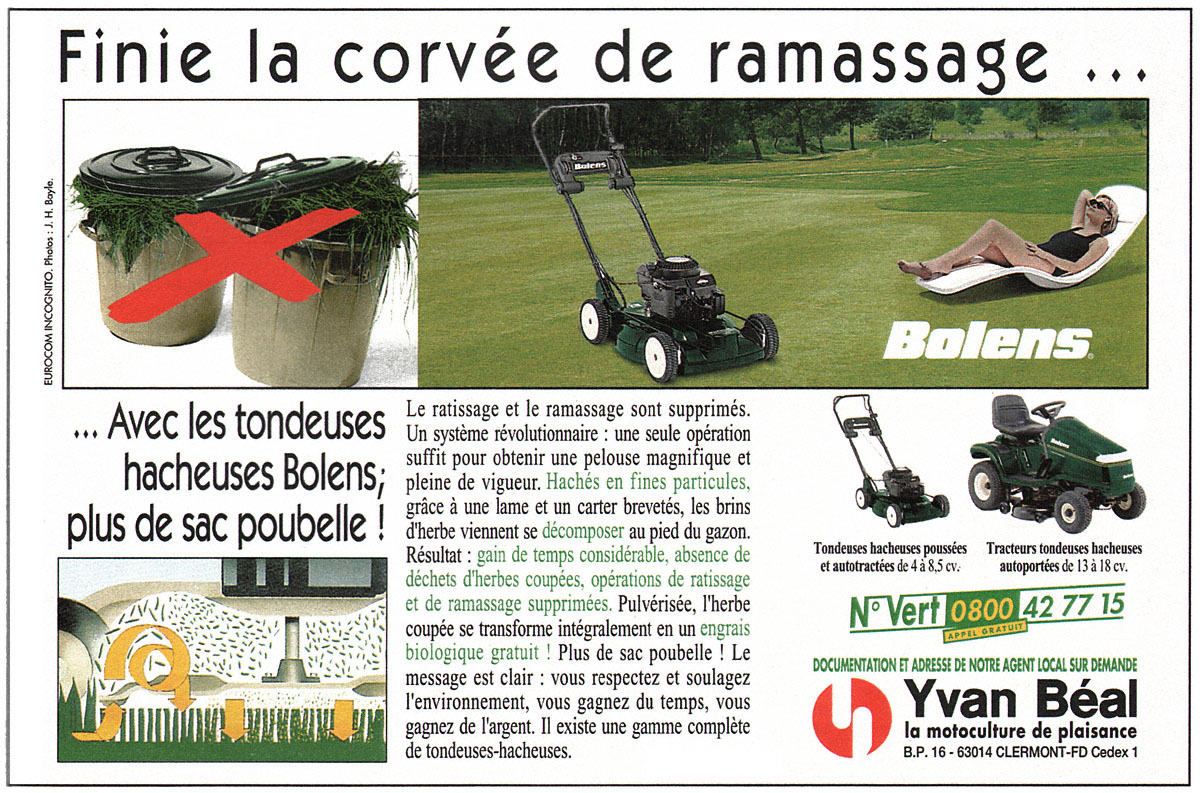 Publicité Yvan Bal 1997