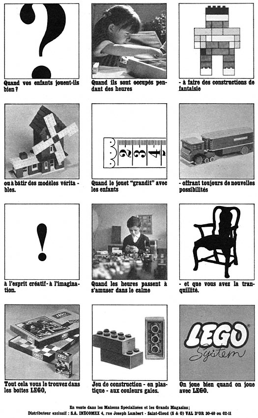 Publicité Lego 1964