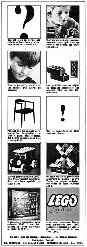 Publicité Lego 1965